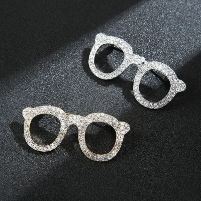 Sunglasses Shape Stone Design Hijab Brooch / Pin